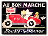 Childrens Au Bon Marche Roadster Wood Sign