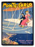 Monte Carlo Air Show Aviation Wood Sign