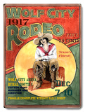 Wolf City Rodeo Houten bord