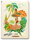 Matson Lines Tropical Fruit Platter Wood Sign