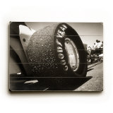 Goodyear Dragster Tire Wood Sign