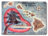 The Islands of Hawaii Map Wood Sign