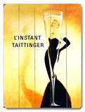 L'Instant Taittinger Champagne Wood Sign