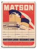 Matson Lines Oceanic Line Wood Sign