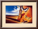 Paysage aux papillons Poster par Salvador Dalí