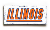 University of Illinois logo Wood Sign