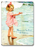 Girl on Beach Wood Sign