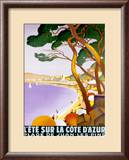 L'Ete sur la Cote d'azur Poster van Roger Broders L'Ete sur la Cote d'azur Poster van Roger Broders