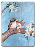 Fairy and Bird Wood Sign
