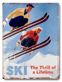 Ski - The thrill of a Lifetime Wood Sign