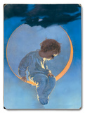 Boy in the Moon Wood Sign