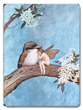 Fairy and Bird Wood Sign