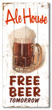 Ale House - Free Beer Wood Sign