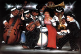 Lady Singing the Blues Affiches par Leonard Jones