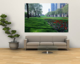 Public Gardens, Loop, Cityscape, Grant Park, Chicago, Illinois, USA Wall Mural