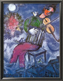 Le violoniste bleu Posters par Marc Chagall