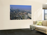 Aerial View of Buildings in a City, Pudong, Shanghai, China Wall Mural