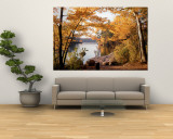 Sunset, Sacandaga Lake, Adirondack Mountains, New York State, USA Mural Sunset, Sacandaga Lake, Adirondack Mountains, New York State, USA Mural