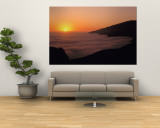 Sunset with Marine Layer, Pacific Ocean, Big Sur, California, USA Wall Mural