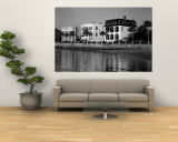 Buildings along the Waterfront in Black and White, Charleston, South Carolina, USA Wall Mural