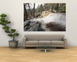 Water Flowing at a Waterfall, Emerald Bay, Lake Tahoe, California, USA Reproduction murale géante