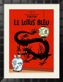 Der blaue Lotus (1936) Poster von Hergé (Georges Rémi) 