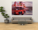 Double Decker Bus, London, England, United Kingdom Wall Mural