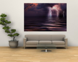 Lightning over the Sea Reproduction murale géante