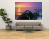 Sunset, Nugget Point Lighthouse, South Island, New Zealand Wall Mural