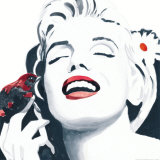 Marilyn Study with Flower Prints by Irene Celic