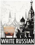White Russian Destination Poster by Marco Fabiano