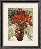 Vase with Daisies and Poppies Art by Vincent van Gogh