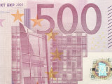 Detail of a Traditional Five Hundred Euro Banknote Photographic Print