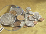 Magnifying Glass on American Coins Photographic Print