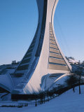Modern Architecture of the Exterior of the Olympic Stadium in Quebec, Canada Lámina fotográfica