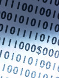 Dollar Sign Embedded in Row after Row of Binary Code Photographic Print