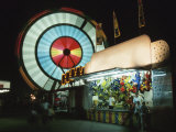 Motion Blur of Spinning Carnival Ride at Night Photographic Print Motion Blur of Spinning Carnival Ride at Night Photographic Print