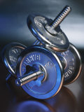 Close-Up of Steel Weightlifting Dumbbells Lámina fotográfica Close-Up of Steel Weightlifting Dumbbells Lámina fotográfica