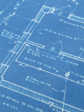 Blueprint of Details of Interior of a House Lámina fotográfica Blueprint of Details of Interior of a House Lámina fotográfica