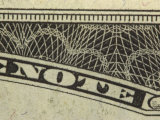Close-Up of Text and Design on Us Currency Photographic Print