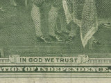 Close-Up of Text on Old Us Currency Photographic Print