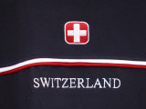 Proud Flag of Switzerland with Symbol and Text Photographic Print