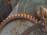 Industrial Metal Gears with Rusty Surface Photographic Print