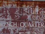 Faded French Quarter Sign, New Orleans, Louisiana, Usa Photographic Print