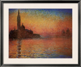 San Giorgio Maggiore by Twilight, c.1908 Print by Claude Monet