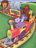 Train with Traveling Circus Prints