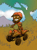 Boy Riding ATV Poster