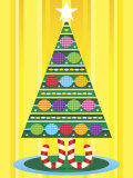 Decorated Christmas Tree Lámina