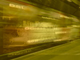 Train Speeding Past Technology Words Photographic Print