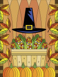 Arrangement of Autumn Harvest Objects Prints